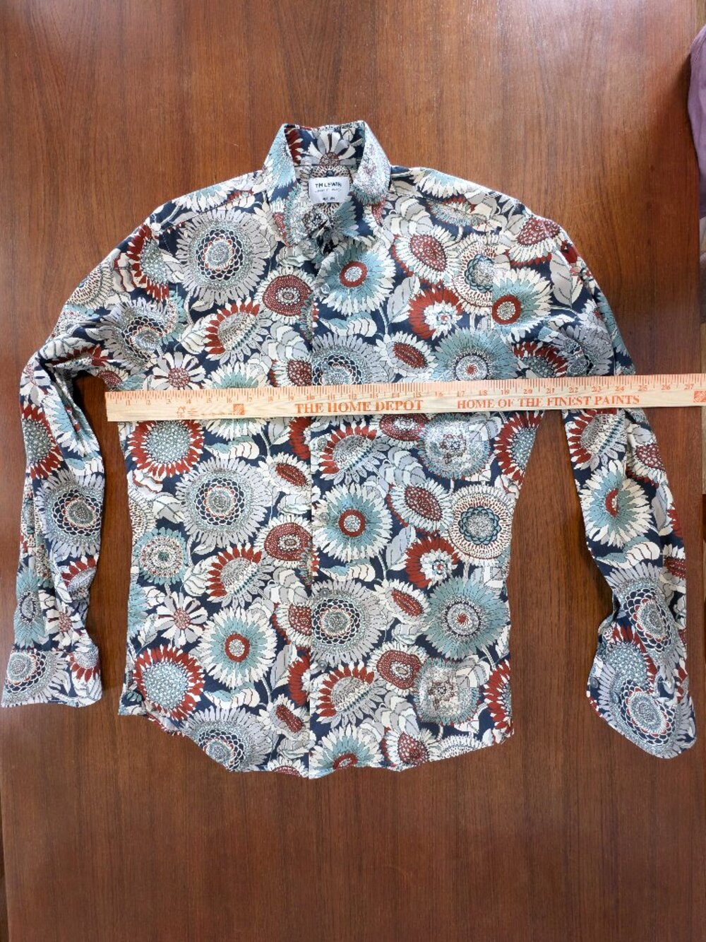 TM Lewin Liberty print long sleeve dress shirt, M